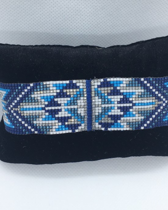 Miyuki Kalın Bileklik-Mavi tonları