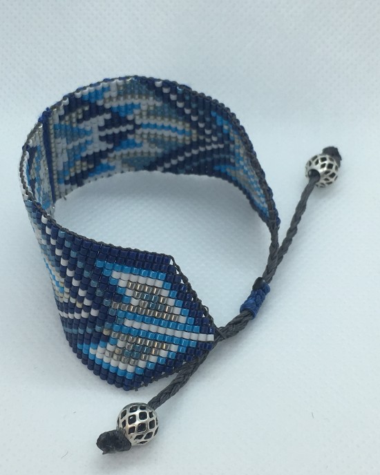 Miyuki Kalın Bileklik-Mavi tonları