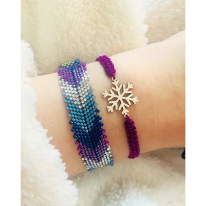 Gümüş kartanesi makrame bileklik