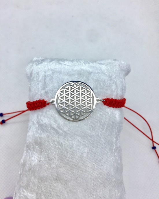 925 Ayar Gümüş Yaşam Çiçeği Bileklik 