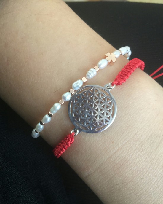 925 Ayar Gümüş Yaşam Çiçeği Bileklik 