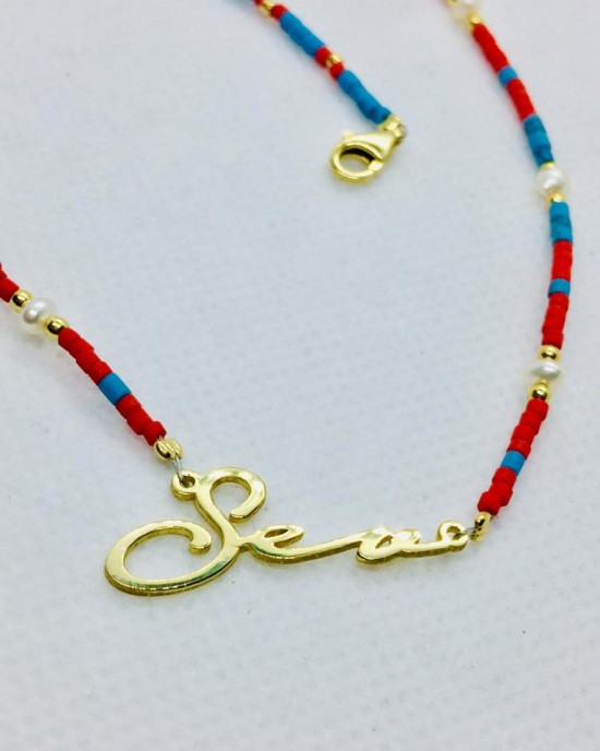 Sev- Gümüş ve İncili Kolye